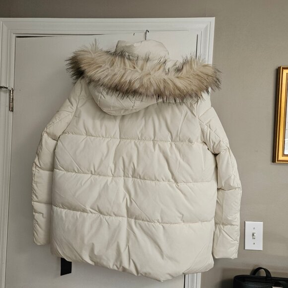 Andrew Marc Daphne Faux Fur Chevron Quilted Down Jacket: Size L - Picture 7 of 7